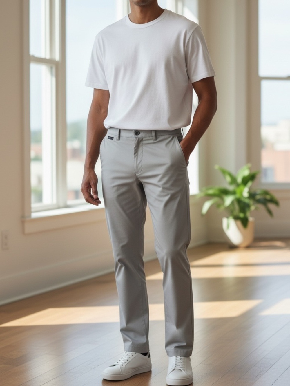 Men's Lightweight Travis Mathew Gray Chino Golf Pants size 36
